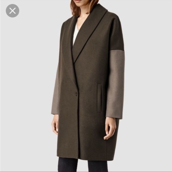 All Saints Jackets & Blazers - All Saints Wool Contrast Klein Two-Tone Oversized Jacket Coat! 🔥